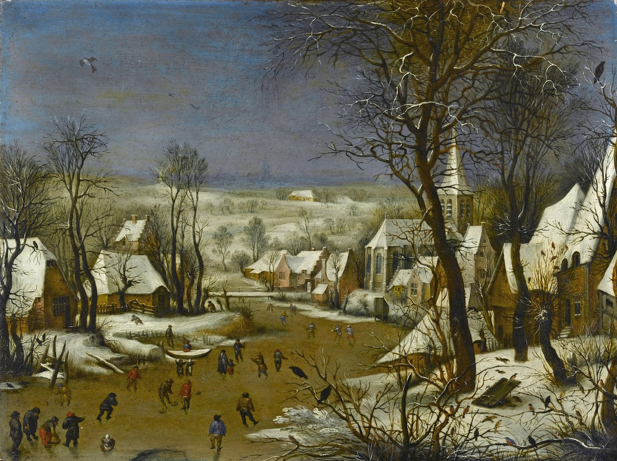 Pułapka na ptaki (olej na miedzi) autorstwa Pieter Bruegel the Elder