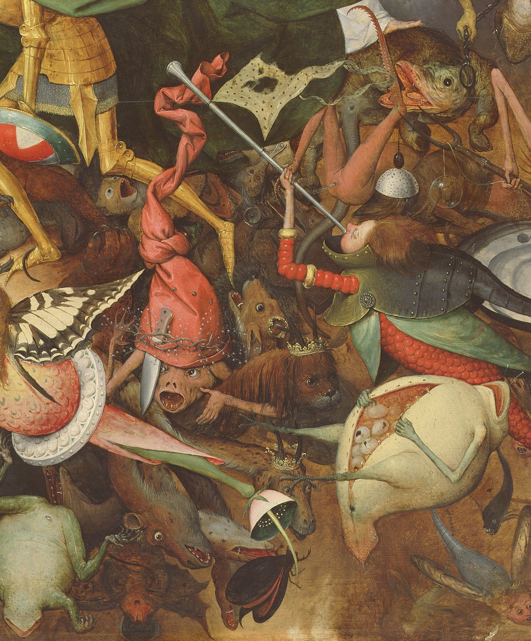 Upadek zbuntowanych aniołów, 1562 (detal z 74037) autorstwa Pieter Bruegel the Elder