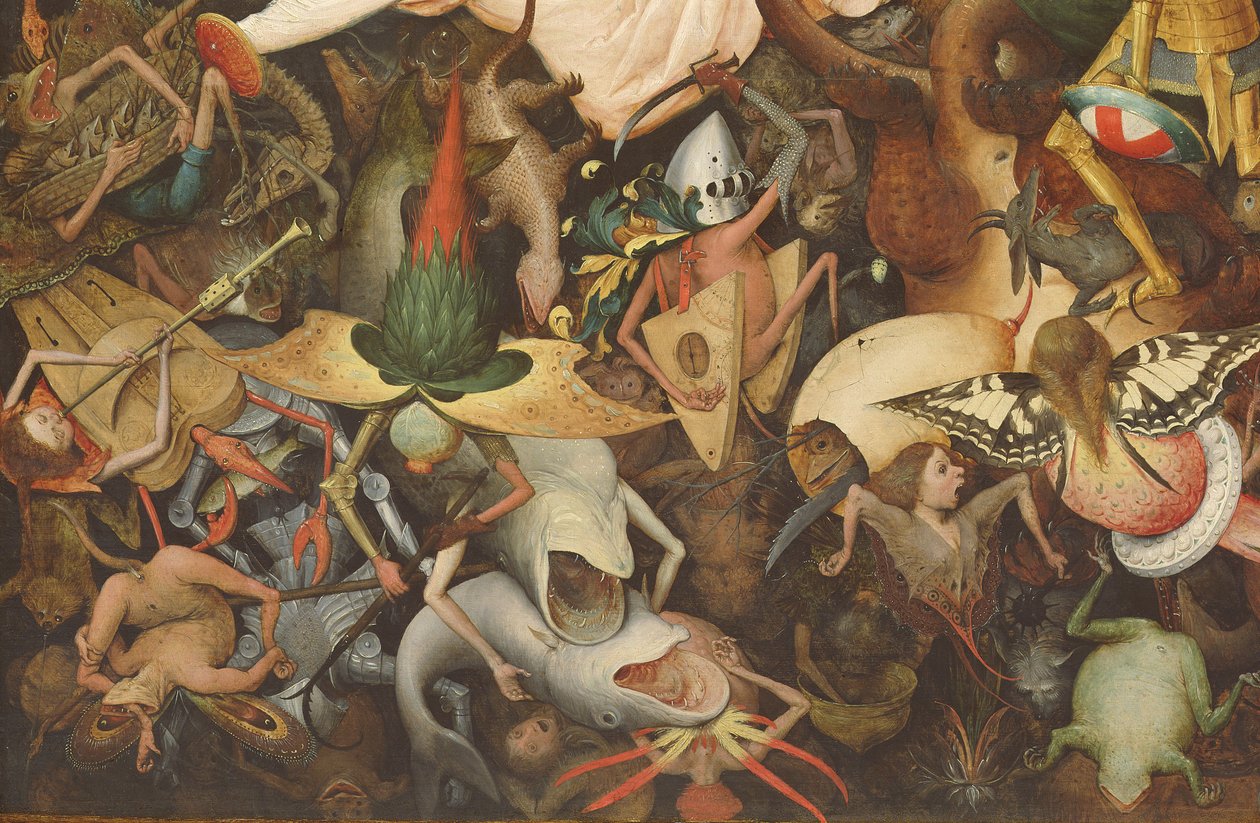 Upadek zbuntowanych aniołów, 1562 olej na płycie, detal 74037 autorstwa Pieter Bruegel the Elder