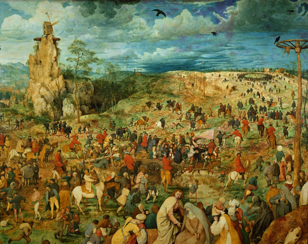 Droga na Kalwarię, 1564 olej na detalu panelu z 186439 autorstwa Pieter Bruegel the Elder