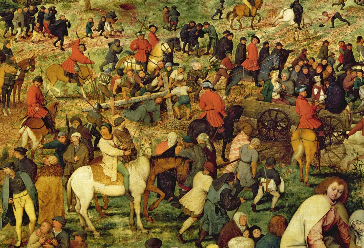 Droga na Kalwarię, 1564 olej na detalu panelu z 186439 autorstwa Pieter Bruegel the Elder