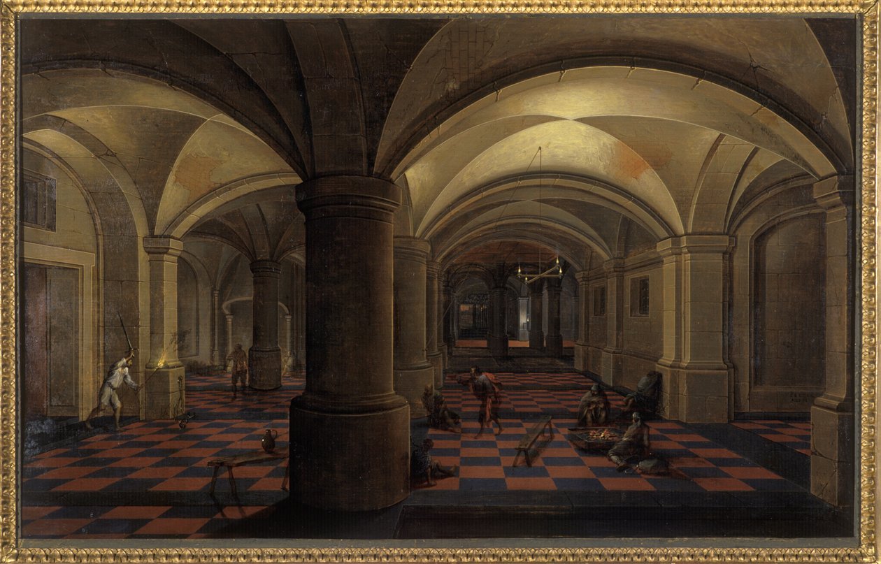 Sklepione wnętrze z figurami autorstwa Pieter the Elder Neeffs