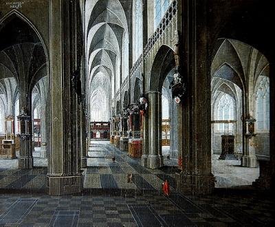 Wnętrze katedry autorstwa Pieter the Elder Neefs