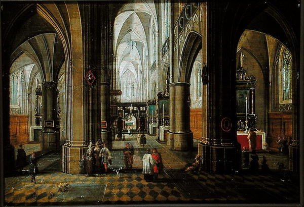 Wnętrze kościoła autorstwa Pieter the Elder Neefs