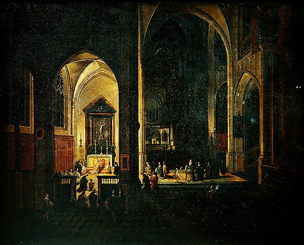 Wnętrze kościoła autorstwa Pieter the Elder Neefs