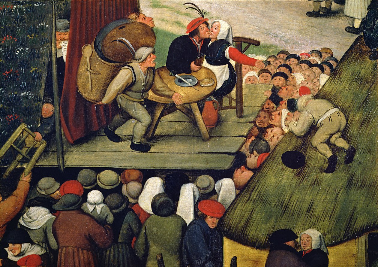 Jarmark z przedstawieniem teatralnym, ok. 1600 (szczegół) autorstwa Pieter Brueghel the Younger