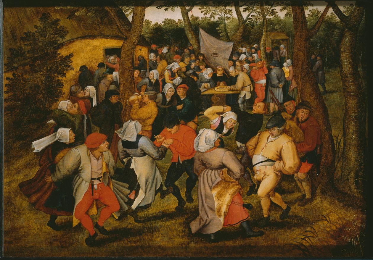 Taniec weselny na świeżym powietrzu, 1610 (patrz także 346632) autorstwa Pieter Brueghel the Younger