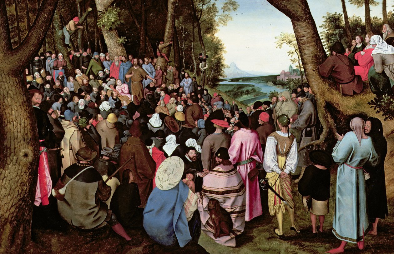 Głoszenie św. Jana Chrzciciela (panel) autorstwa Pieter Brueghel the Younger