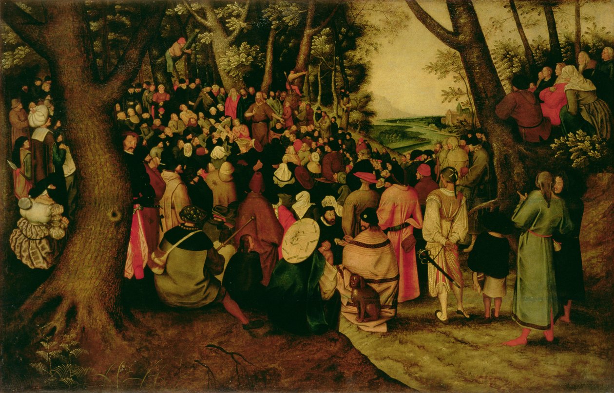 Kazanie Jana Chrzciciela, 1604 (olej na płótnie, przeniesiony z płyty) autorstwa Pieter Brueghel the Younger