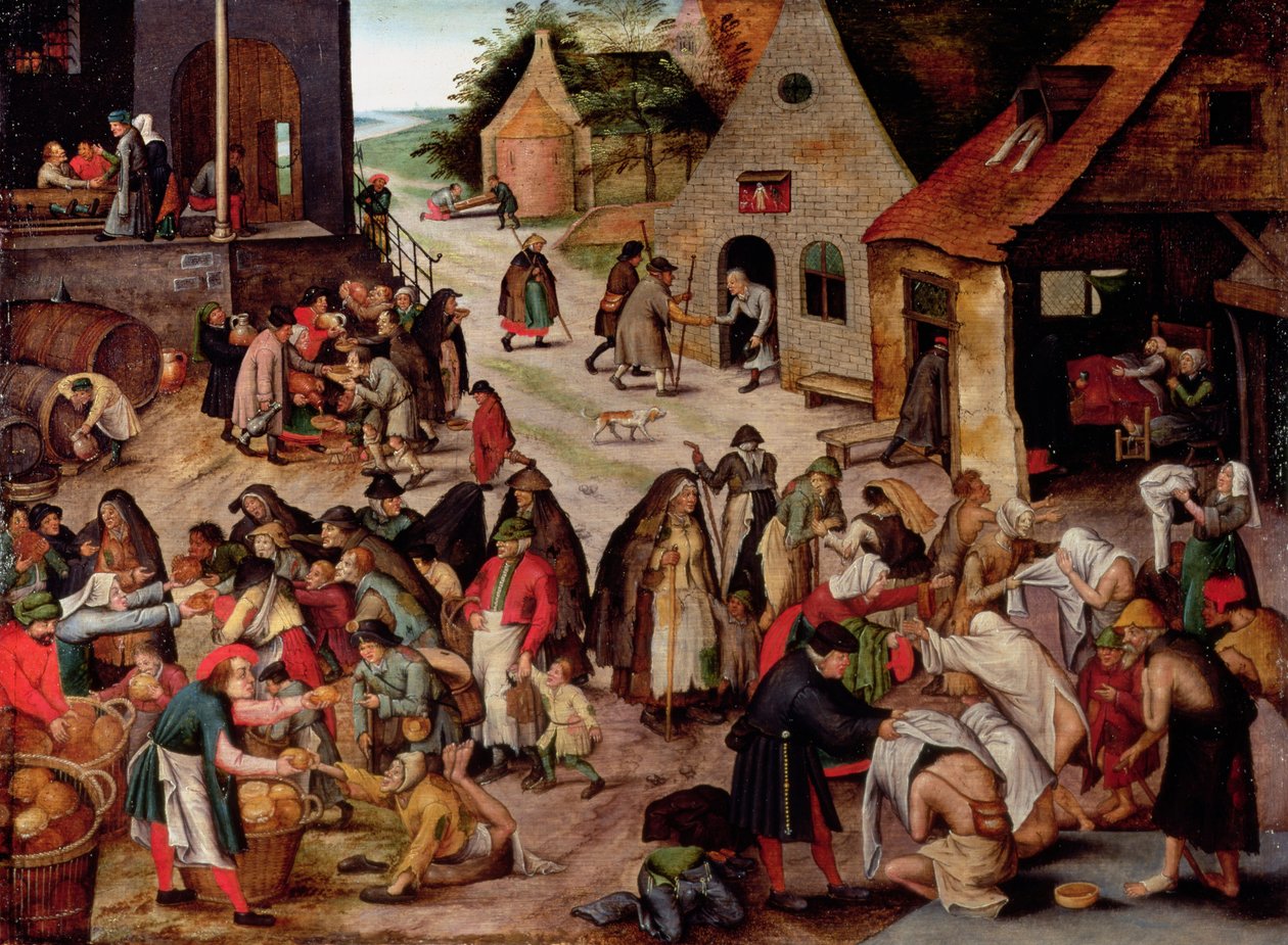 Siedem Aktów Miłosierdzia (panel) autorstwa Pieter Brueghel the Younger