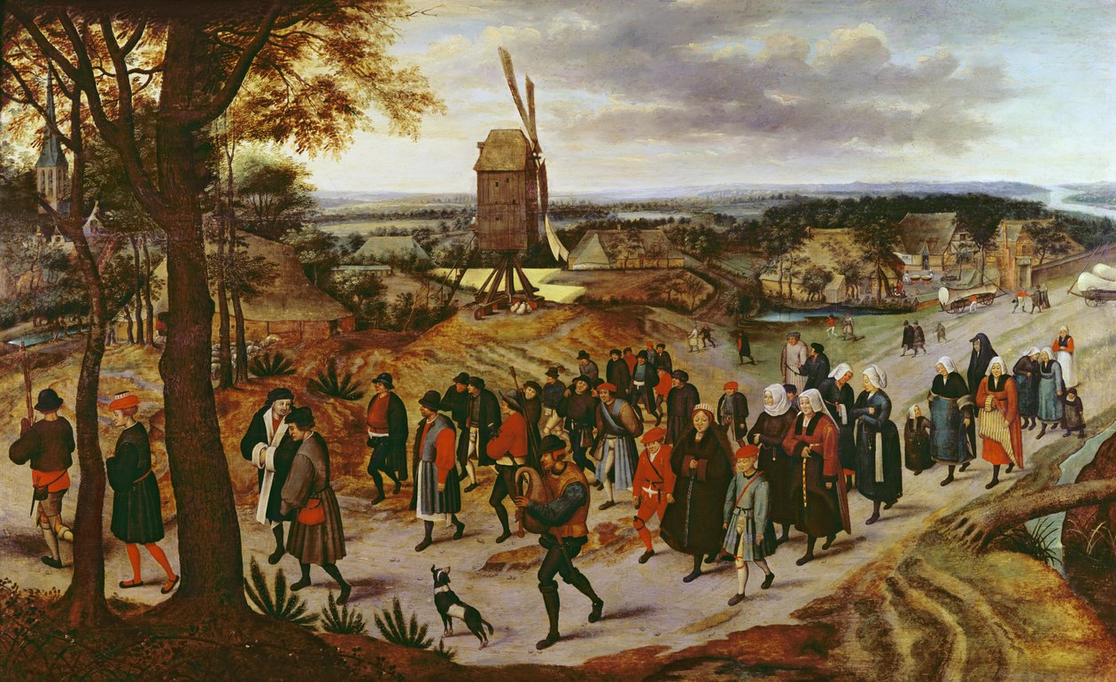 Procesja weselna autorstwa Pieter Brueghel the Younger