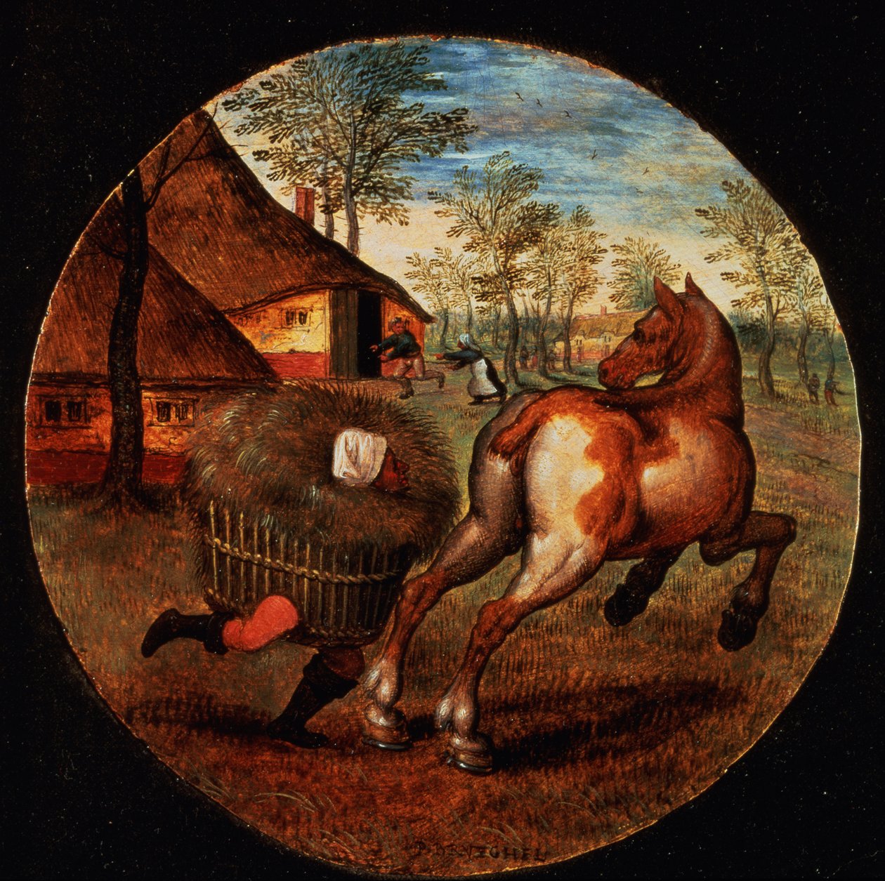 Świat wywrócony do góry nogami (panel) autorstwa Pieter Brueghel the Younger