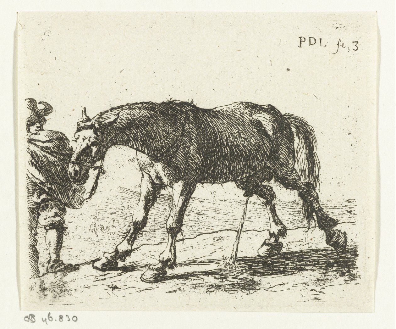 Sikający koń autorstwa Pieter van Laer