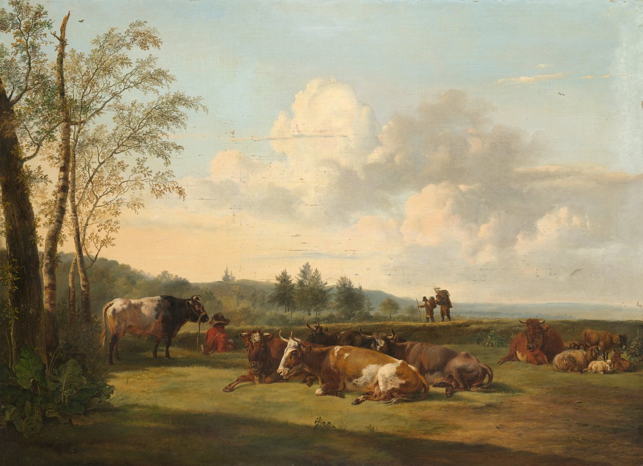 Krajobraz z bydłem autorstwa Pieter van Os  