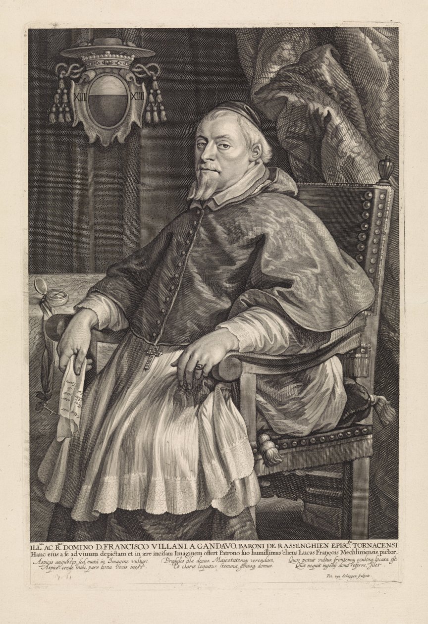 Portret François Villain, biskupa Tournai autorstwa Pieter van Schuppen