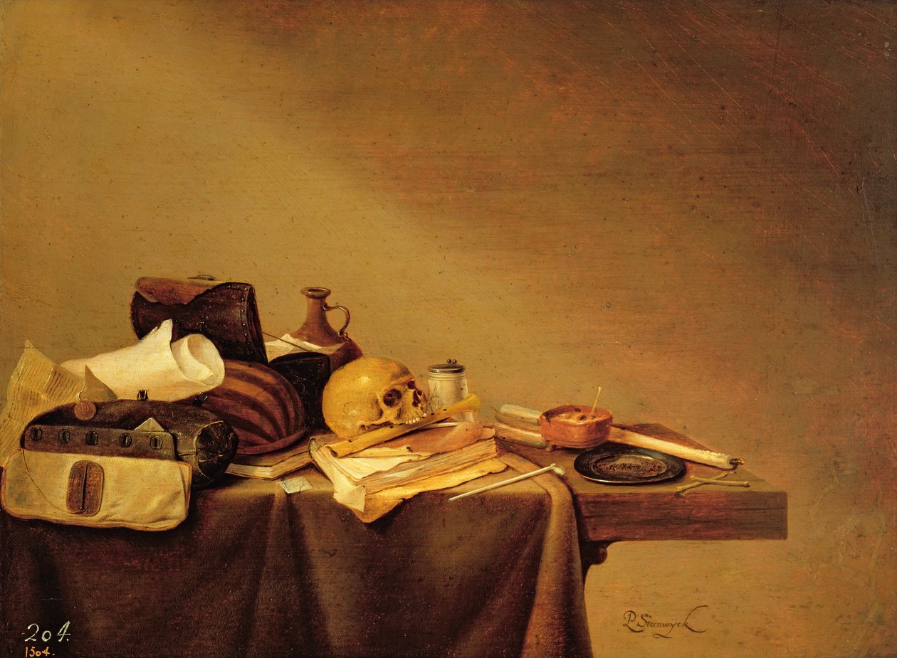Vanitas czyli Godło Śmierci autorstwa Pieter van Steenwyck