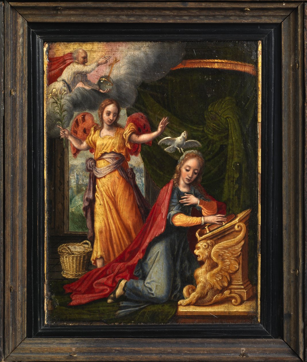 Zwiastowanie (recto): detal, ok. 1530 (malowanie na desce) autorstwa Pieter Aertsen