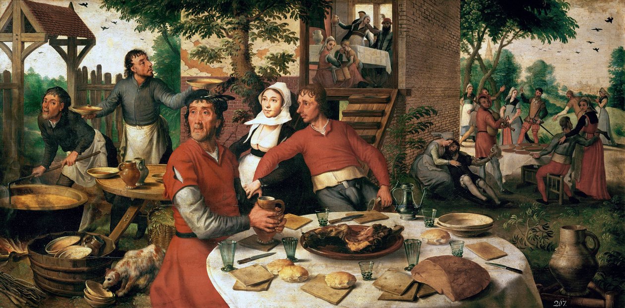 Fete villageoise - Święto wsi - Pieter Aertsen (1508-1575). olej na drewnie autorstwa Pieter Aertsen