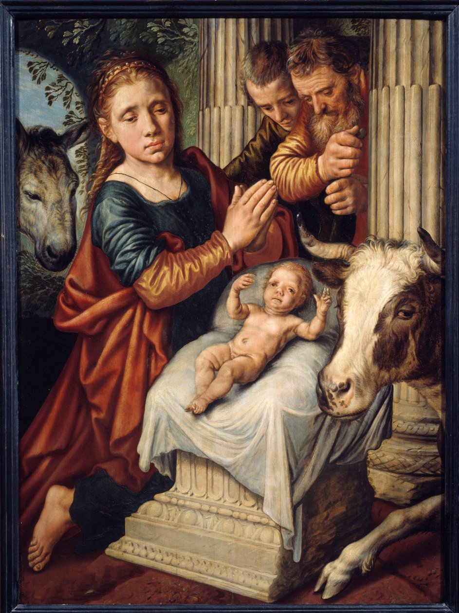 Adoracja pasterzy Obraz Pietera Aerstena (1508-1570) (ec.hol.) XVI w. Niedz. 0,87x0,63 m Rouen, Musee des Beaux Arts autorstwa Pieter Aertsen