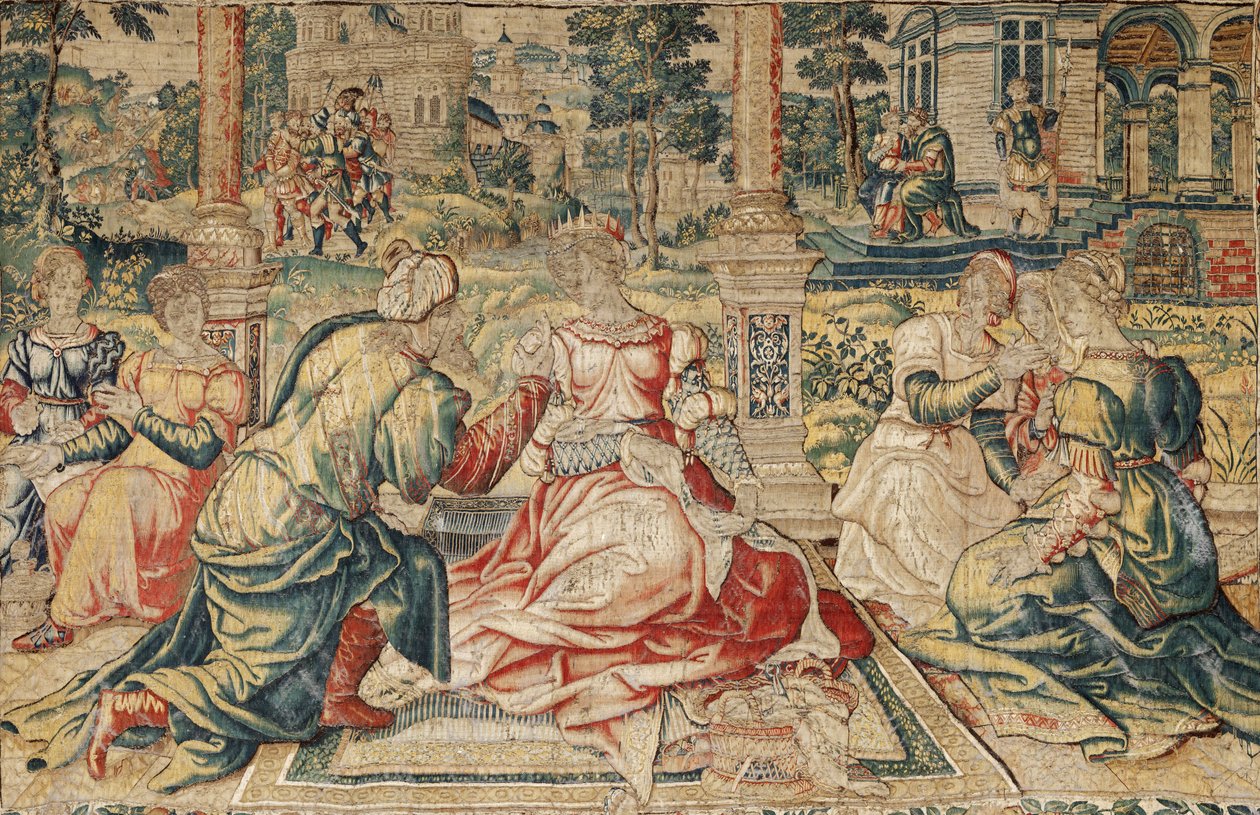 Gobelin Marka Antoniusza i Kleopatry autorstwa Pieter (attr. to) Coecke van Aelst