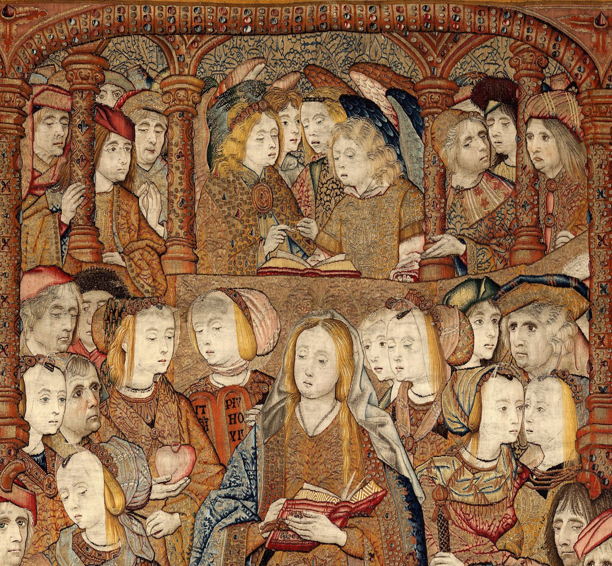 Triumfy Matki Bożej lub Złote Wróble, ok. 1500-02 (gobelin) autorstwa Pieter (attr. to) Coecke van Aelst