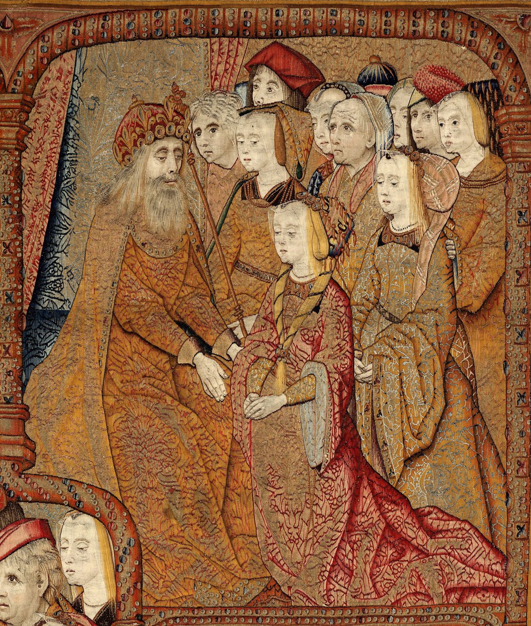Triumfy Matki Bożej lub Złote Wróble, ok. 1500-02 (gobelin) autorstwa Pieter (attr. to) Coecke van Aelst