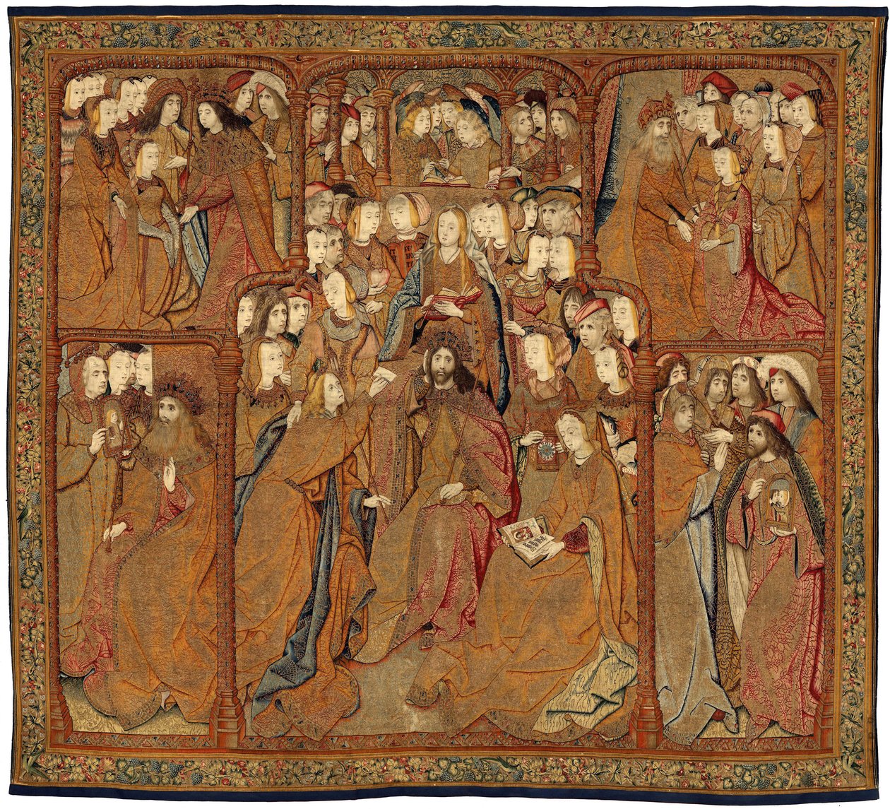 Triumfy Matki Bożej lub Złote Wróble, ok. 1500-02 (gobelin) autorstwa Pieter (attr. to) Coecke van Aelst