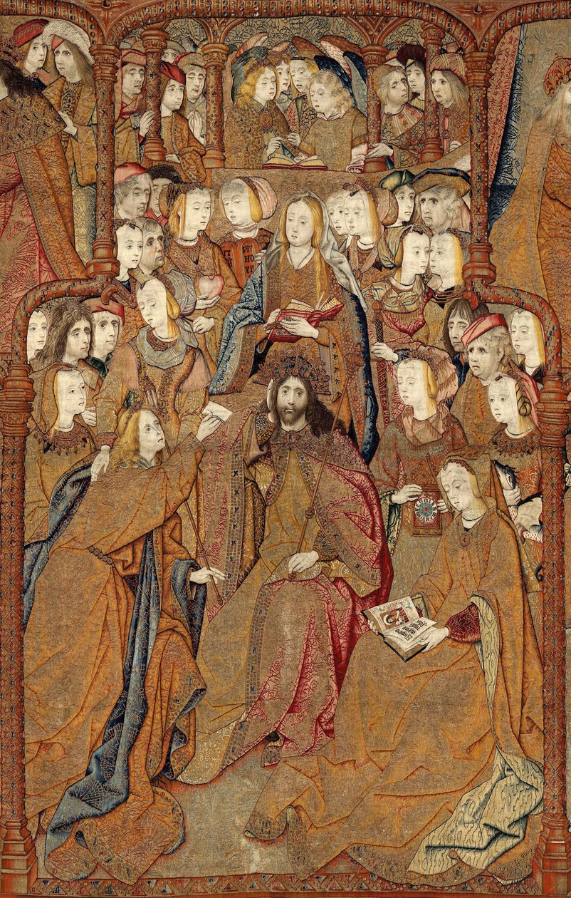 Triumfy Matki Bożej lub Złote Wróble, ok. 1500-02 (gobelin) autorstwa Pieter (attr. to) Coecke van Aelst