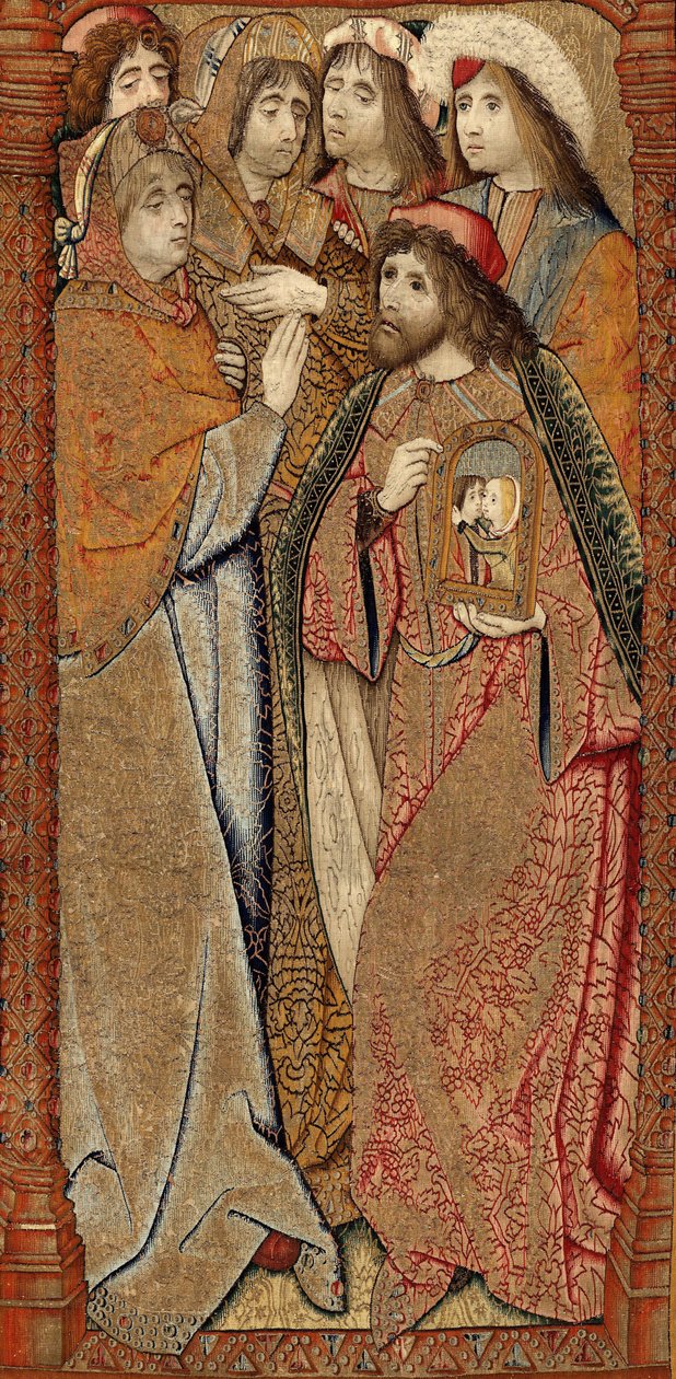 Triumfy Matki Bożej lub Złote Wróble, ok. 1500-02 (gobelin) autorstwa Pieter (attr. to) Coecke van Aelst