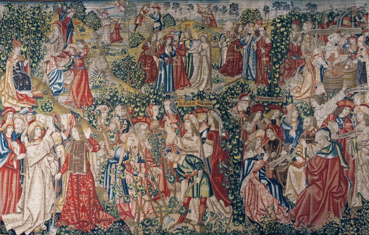 Przypowieść o robotnikach w winnicy, ok. 1500 r. (gobelin) autorstwa Pieter (studio of) Coecke van Aelst