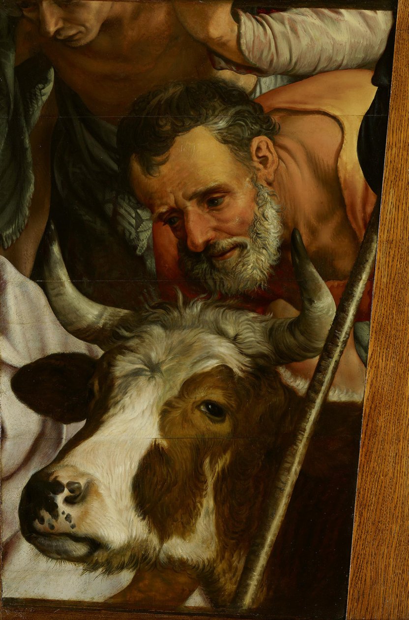 Pokłon pasterzy (fragment) autorstwa Pieter Aertsen