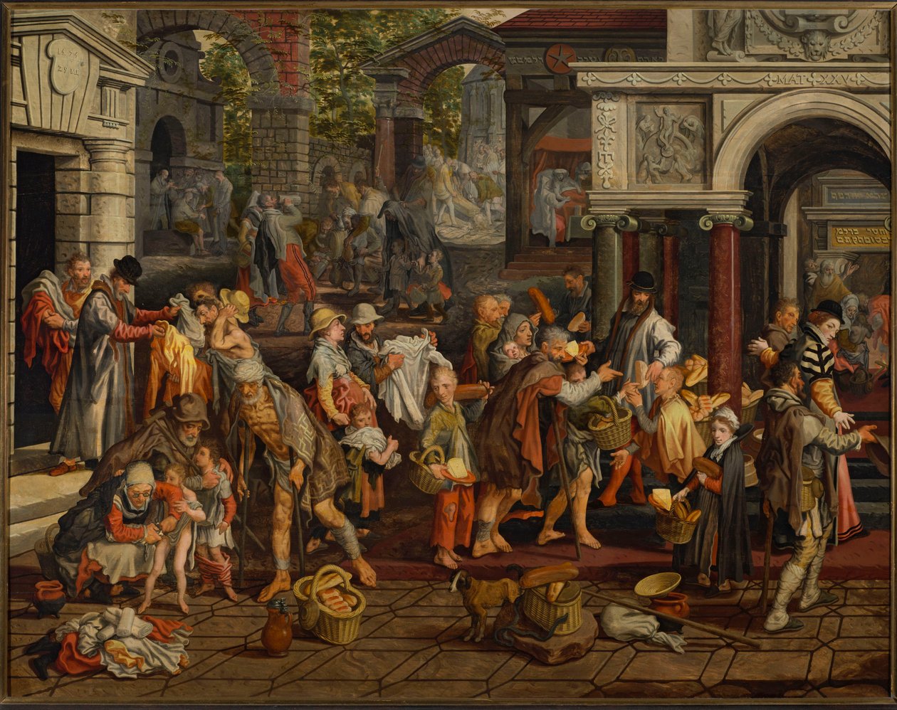 Chrześcijańskie uczynki miłosierdzia autorstwa Pieter Aertsen