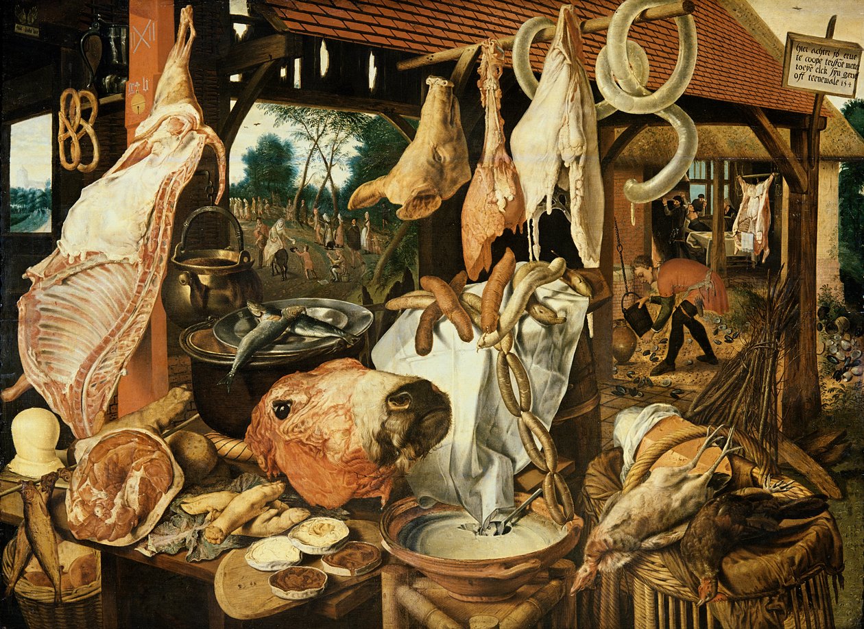 Ucieczka do Egiptu, (Rynek Mięsny), 1551 autorstwa Pieter Aertsen