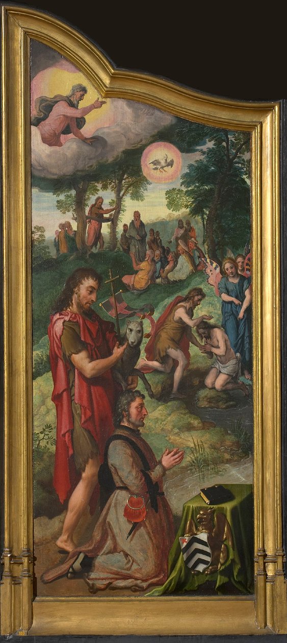 Jan van der Biest Tryptyk lewy panel. autorstwa Pieter Aertsen
