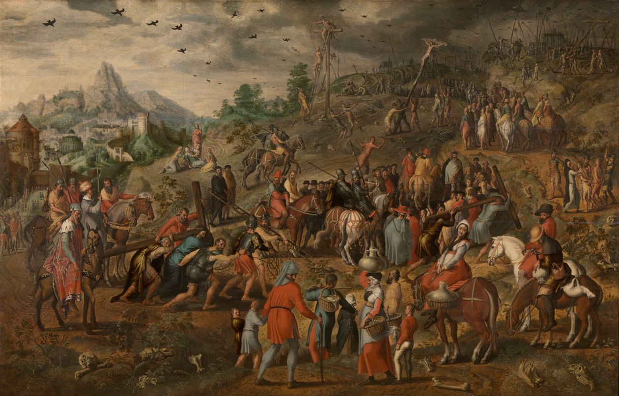 Niesienie krzyża autorstwa Pieter Aertsen