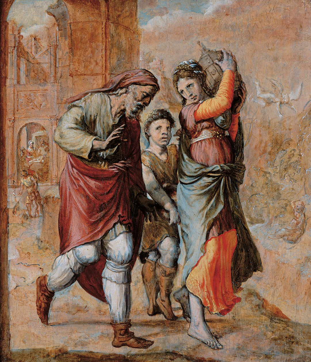 Wypędzenie Hagar i Ismaela autorstwa Pieter Aertsen