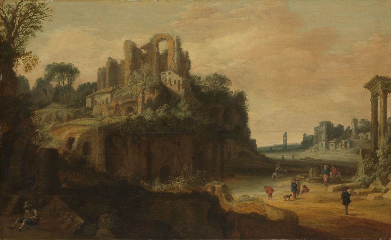 Rzymski krajobraz z ruinami autorstwa Pieter Anthonisz van Groenewegen