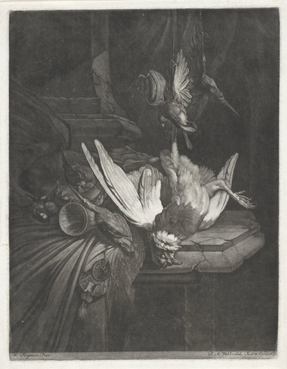 Martwa natura z drobiem autorstwa Pieter Anthony Wakkerdak