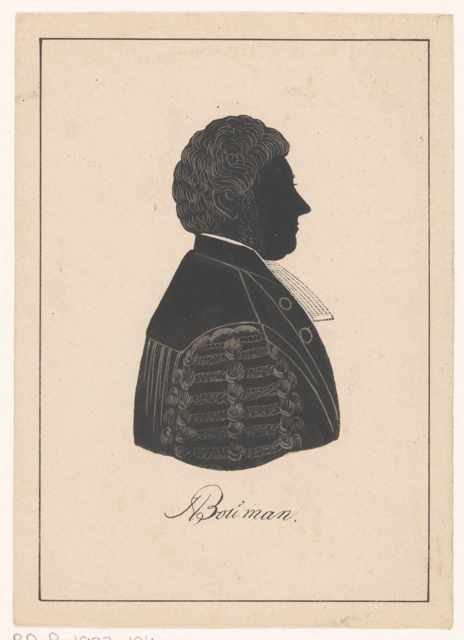 Portret sylwetki Hermana Boumana autorstwa Pieter Barbiers (IV) (possibly)