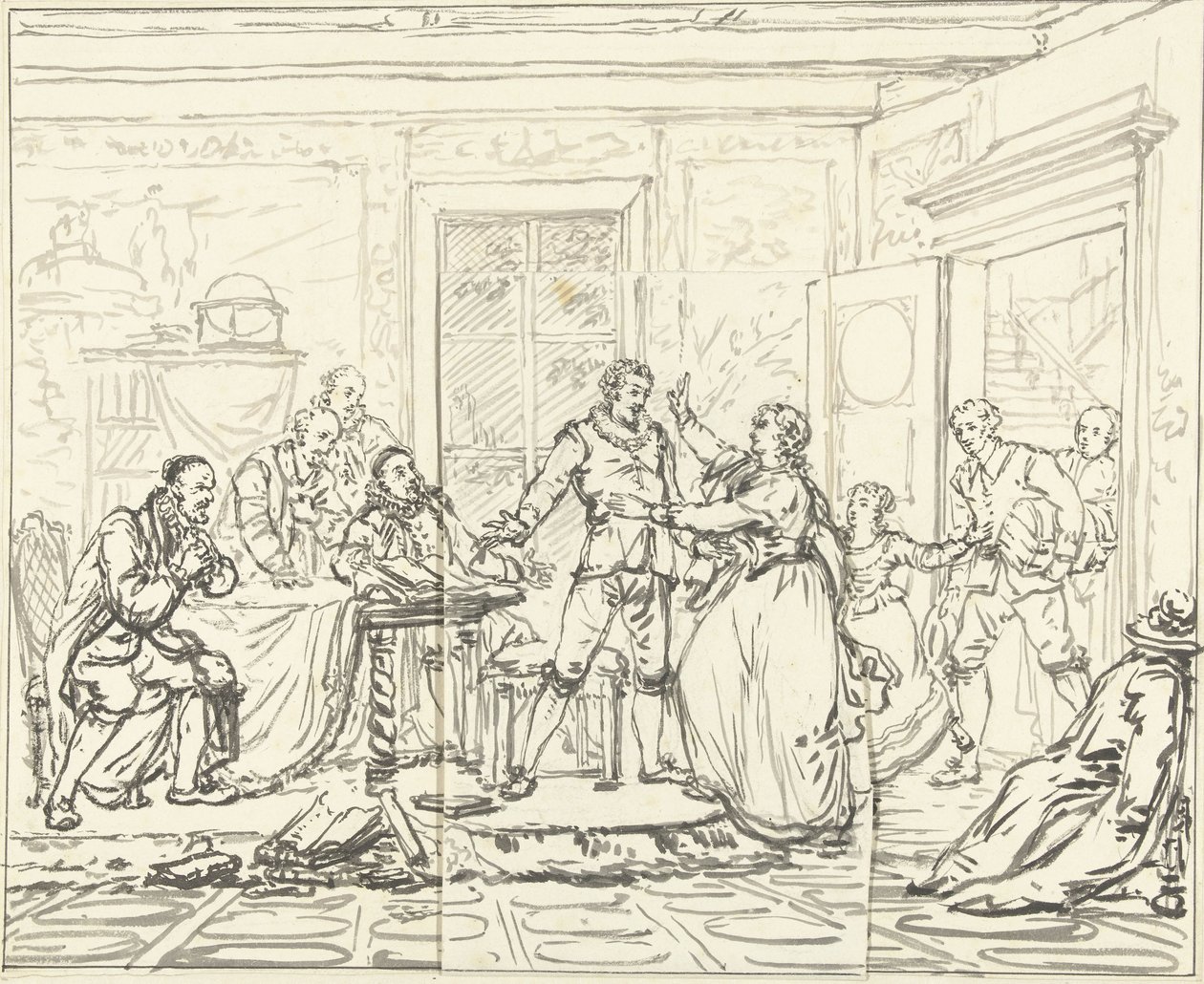 Scena sceniczna z Jacoba Simonsza de Rijk autorstwa Pieter Bartholomeusz. Barbiers
