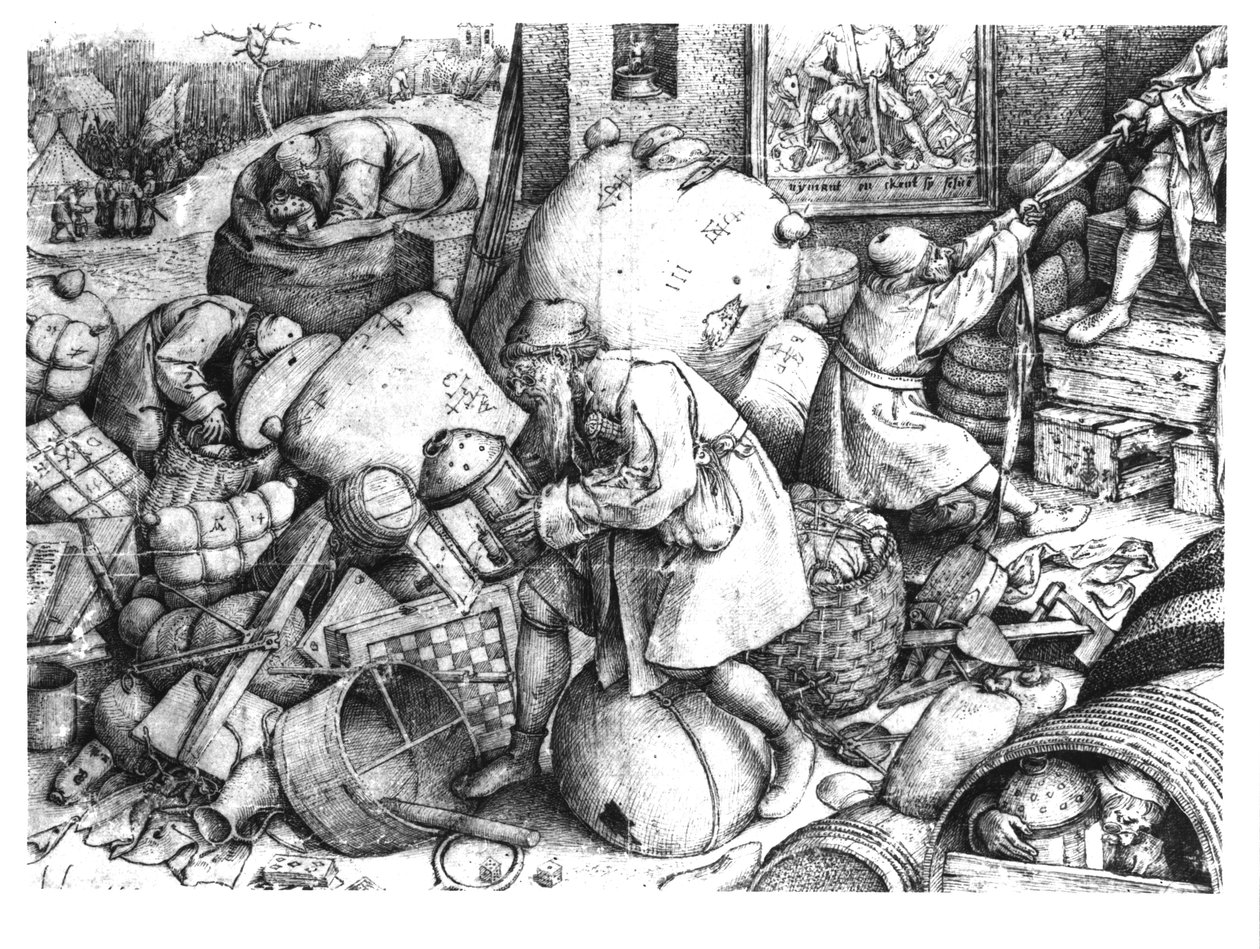 Everyman, grawerowany przez Hieronymusa Cocka (ok. 1510-70) ok. 1558 autorstwa Pieter Bruegel the Elder
