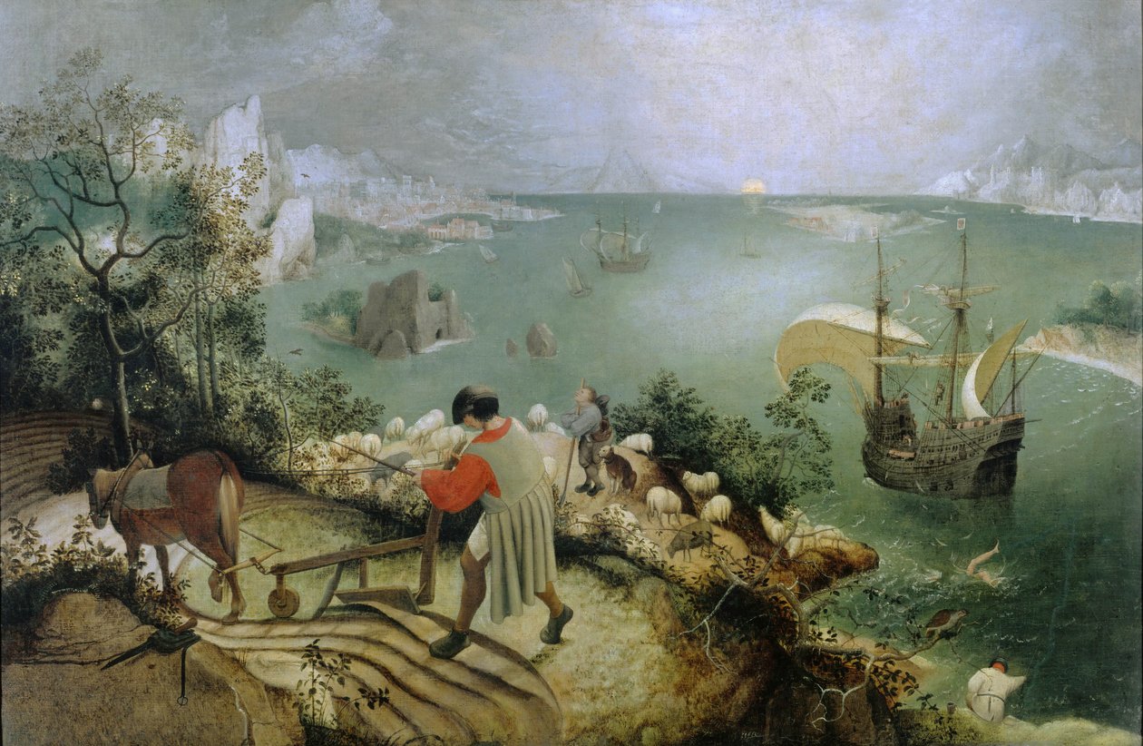 Krajobraz z upadkiem Ikara autorstwa Pieter Bruegel the Elder