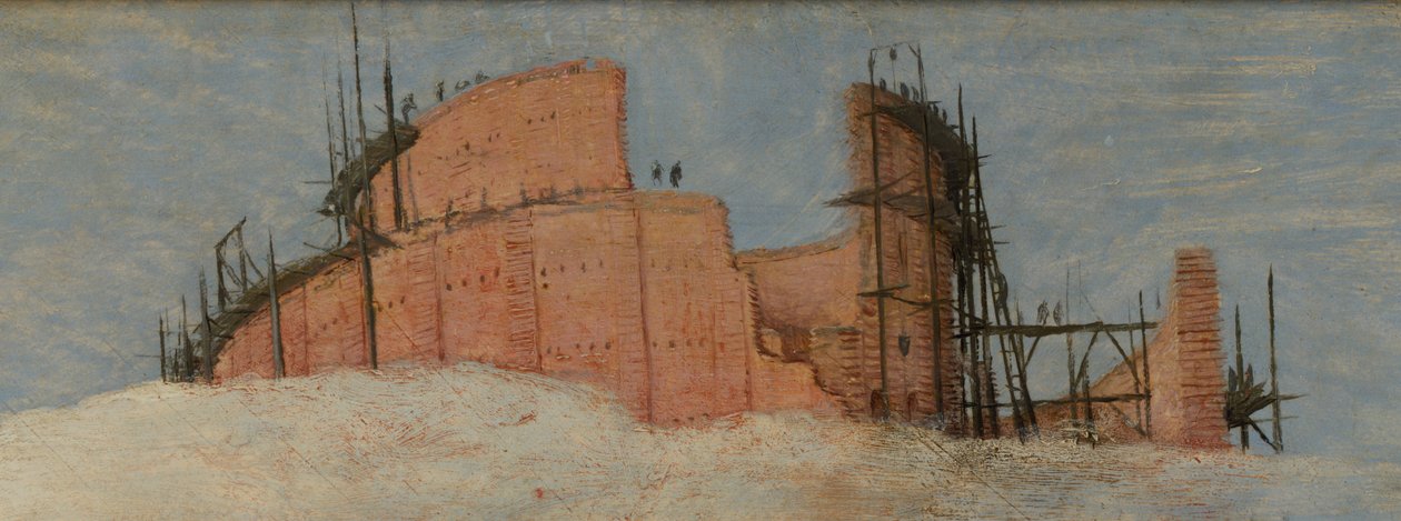 Detal z Wielkiej Wieży Babel w Wiedniu autorstwa Pieter Brueghel the Elder