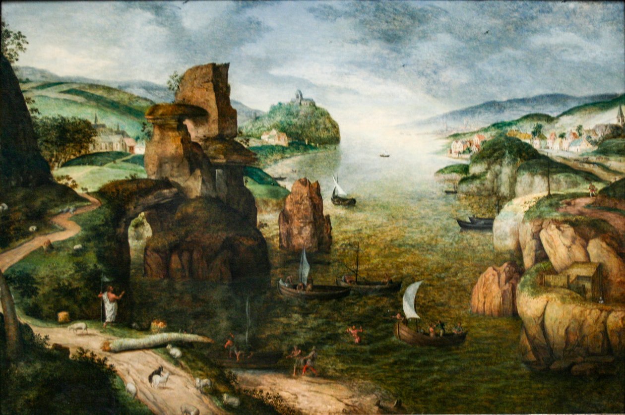 Chrystus i apostołowie nad Jeziorem Galilejskim autorstwa Pieter Brueghel the Elder