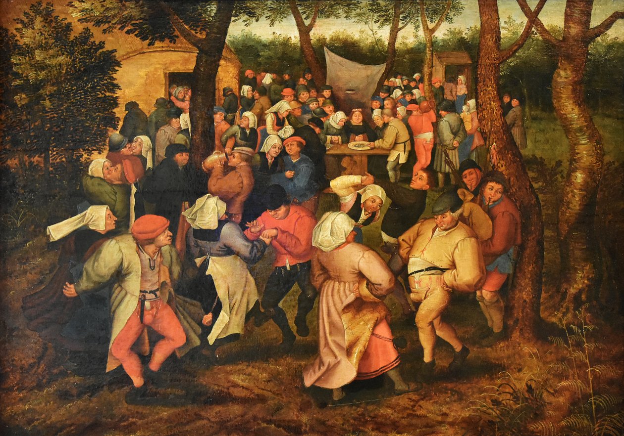Niderlandzki: Chłopski taniec weselny autorstwa Pieter Brueghel the Younger