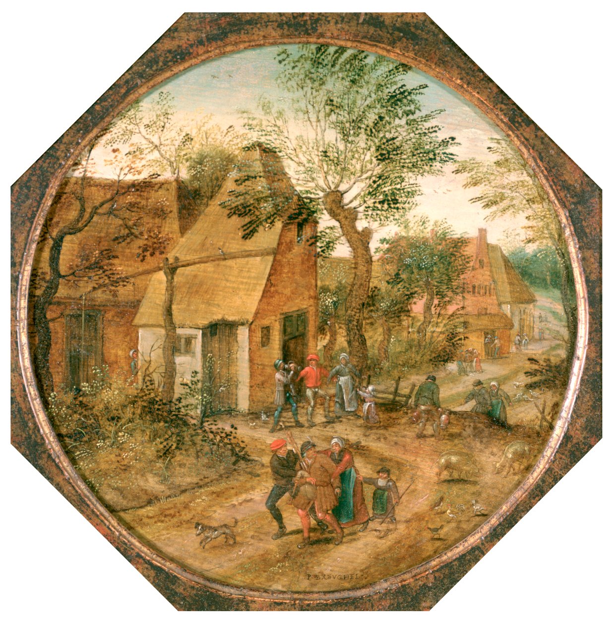 Przejście przez wieś, ok. 1584-1637 autorstwa Pieter Brueghel the Younger