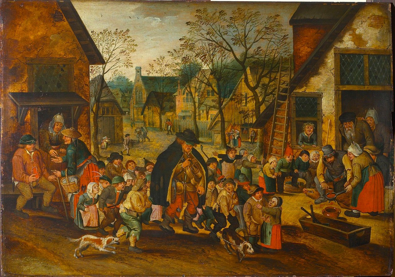 Ślepy gracz liry korbowej, c. 1610. autorstwa Pieter Brueghel the Younger