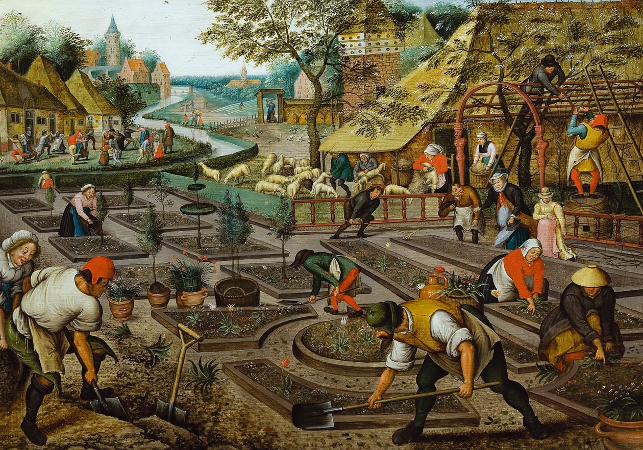 Cztery pory roku: wiosna, druga połowa XVI w. autorstwa Pieter Brueghel the Younger