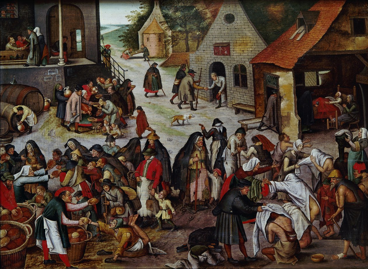Siedem uczynków miłosierdzia autorstwa Pieter Brueghel the Younger