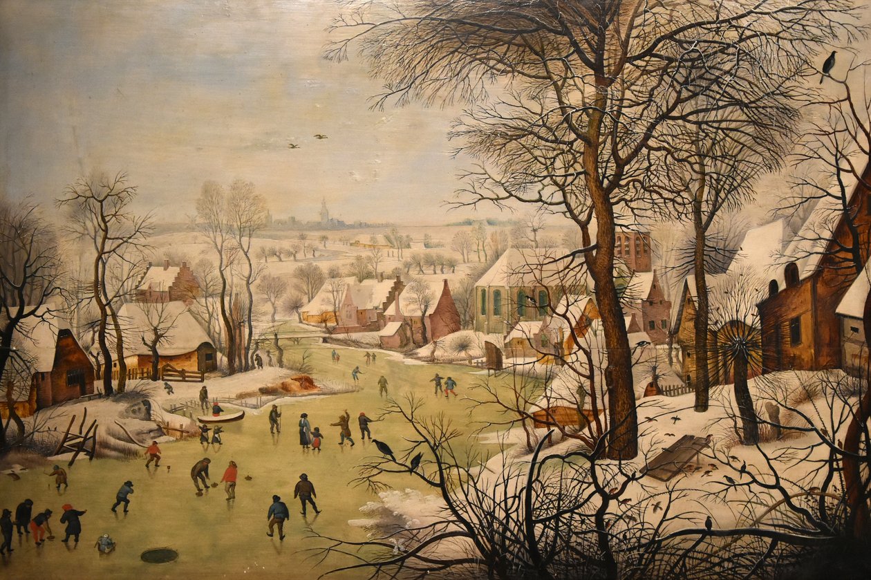 Pejzaż zimowy z pułapką na ptaki autorstwa Pieter Brueghel the Younger